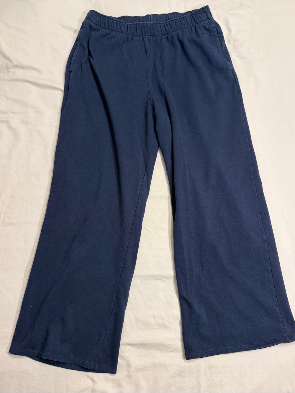 Hollister Wide Leg Sweatpants L Navy Blue